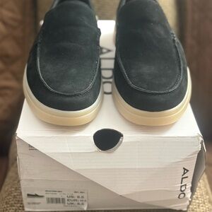 ALDO Men's Black Suede Slip-Ons